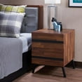 thumbnail image 4 of 18" X 20" X 23" Walnut And Sandy Black Particle Board End Table, 4 of 5