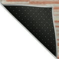 thumbnail image 4 of 8' X 10' Salmon Gray And Beige Striped Washable Indoor Outdoor Area Rug, 4 of 5