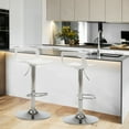 thumbnail image 2 of Swivel Bar Stool Adjustable-Height Barstools Modern White Bar Chair，Set of 2, 2 of 9