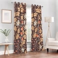 thumbnail image 7 of Coolnut Coolnut Black Out Curtain Window Curtain Panels for Apartment 84" Floral Pattern Autumn Leaves Brown Curtains for Sliding Glass Door Closet Curtains, 7 of 7