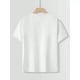 thumbnail image 2 of Camiseta informal de verano para niño con cuello redondo y estampado geométrico, de algodón, ligeramente elástica, tejido de punto, corte holgado, con apliques, para niños de 12 años o menos., 2 of 6