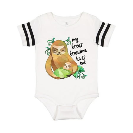 

Inktastic My Great Grandma Loves Me Cute Sloth and Baby Gift Baby Boy or Baby Girl Bodysuit