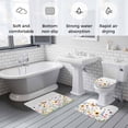 thumbnail image 6 of Country Sunflower Bathroom Rugs Set Daisy Butterfly Retro Farmhouse Botanical Non Slip Absorbent Soft Bath Mats 3 Piece Set with Bathroom Rug, U-Shaped Floor Mat, Toilet Seat Cover Large Size, 6 of 9