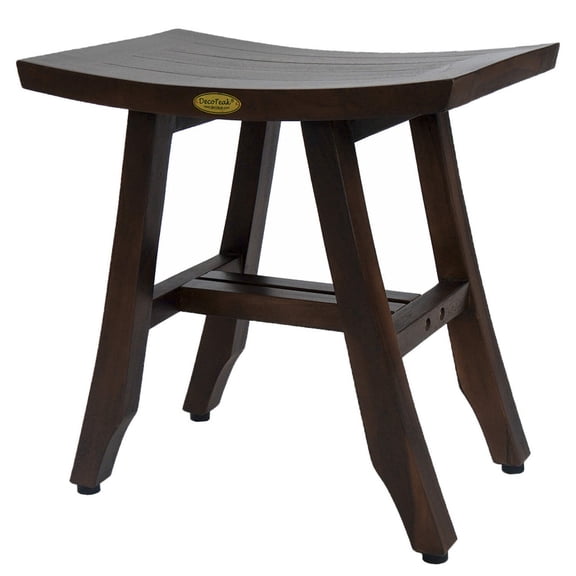 DecoTeak® Satori® 18" Teak Wood Shower Bench in Woodland Brown Finish