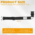 thumbnail image 2 of Uxcell Cross Luggage Straps with Combination Lock Adjustable Suitcase Belt Black, 2 of 7