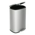 thumbnail image 3 of FOA Ament 13 Gallon Stainless Steel Step Foot Pedal Trash Can in Silver, 3 of 19