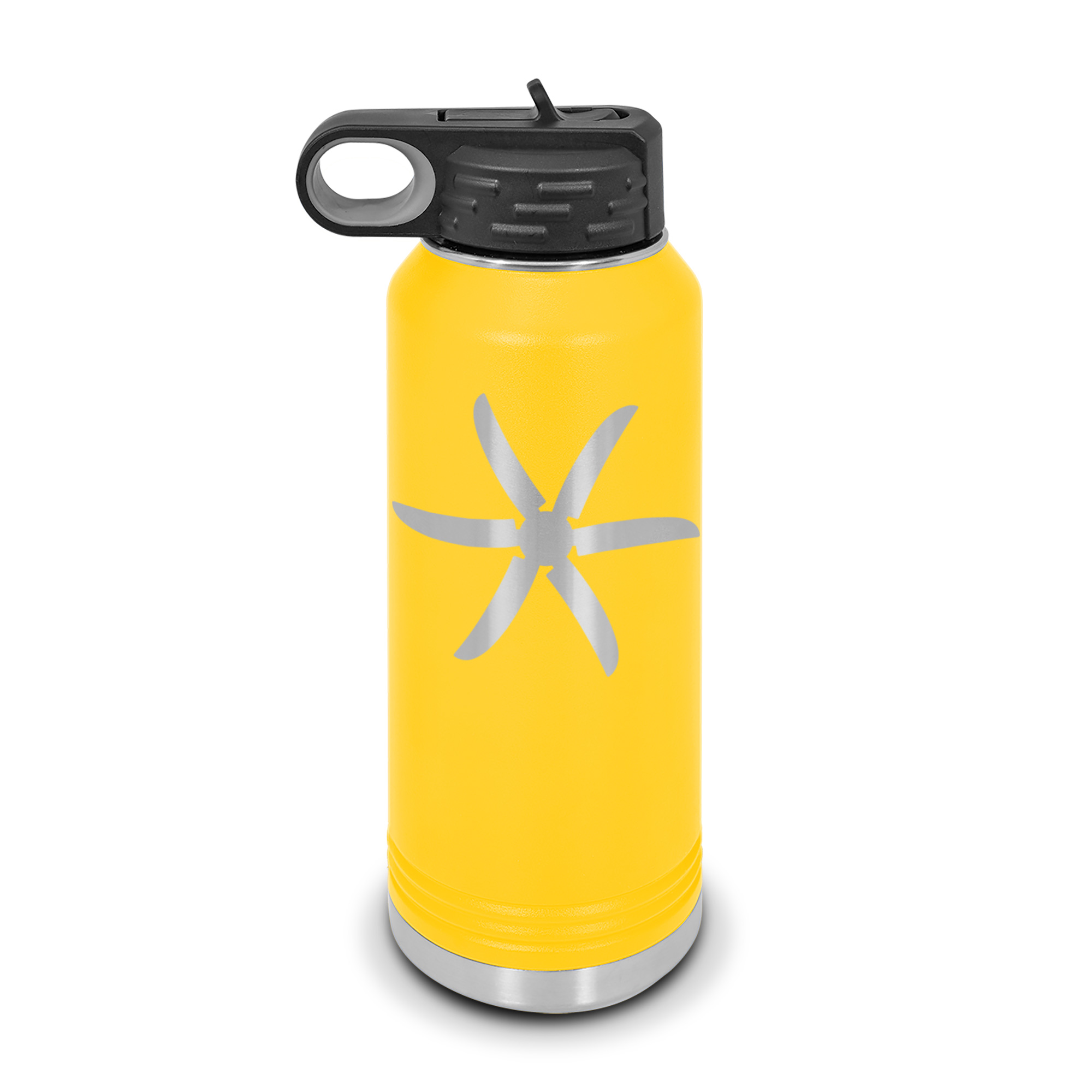 C-130J Dowty Propeller Water Bottle 32 oz - Laser Engraved w/ Flip Top ...