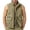 Khaki, variant on GrmtClth Men's Stand Collar Zipper Vest Multiple Flap And Zip Pockets Lightweight Sleeveless Top Outdoor Leisure Casual Waistcoat Black 3XL