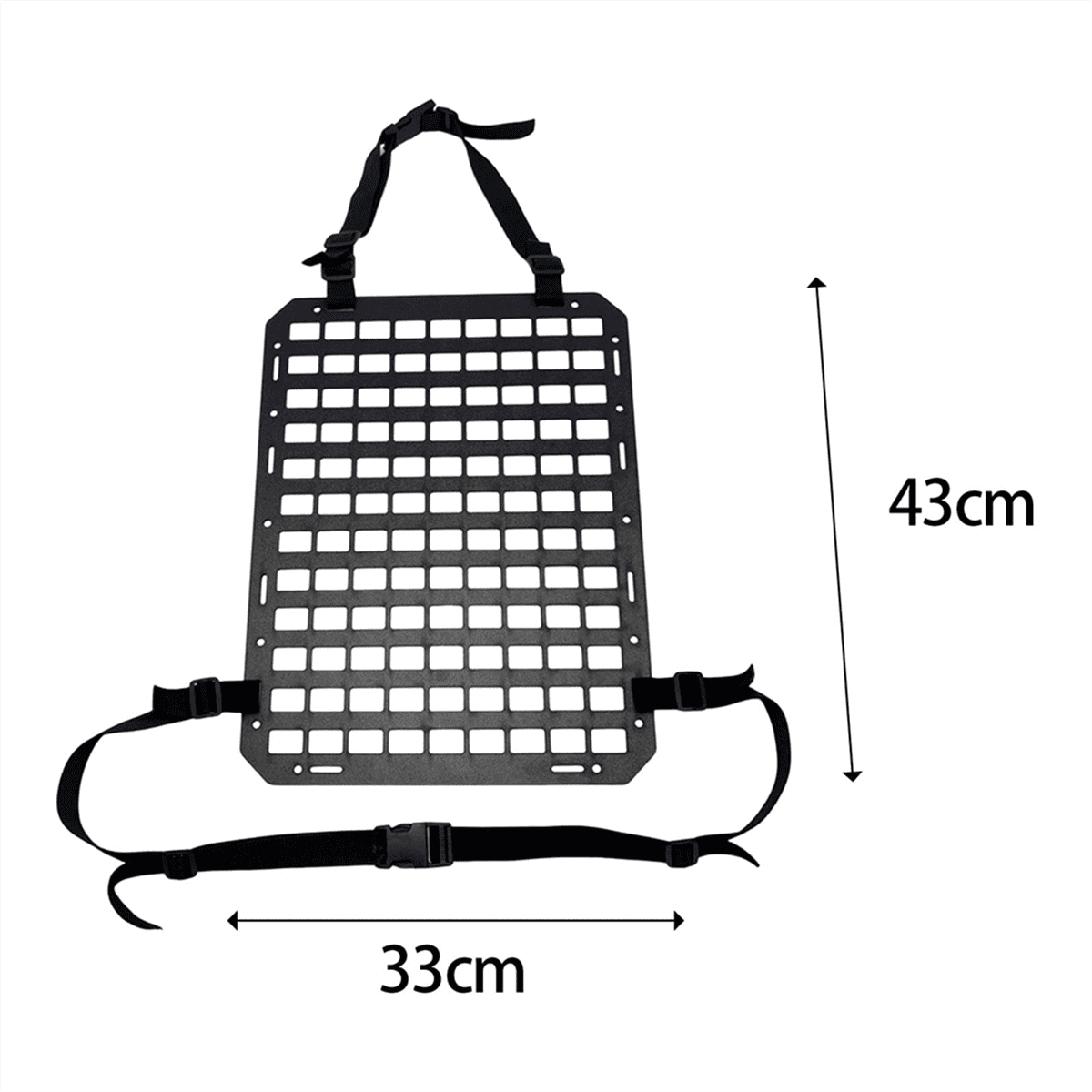 Car Seat Back Molle Panel, Panel Organizer for Car, SUV Truck, Equipment Modular Pouch Tool Accessories