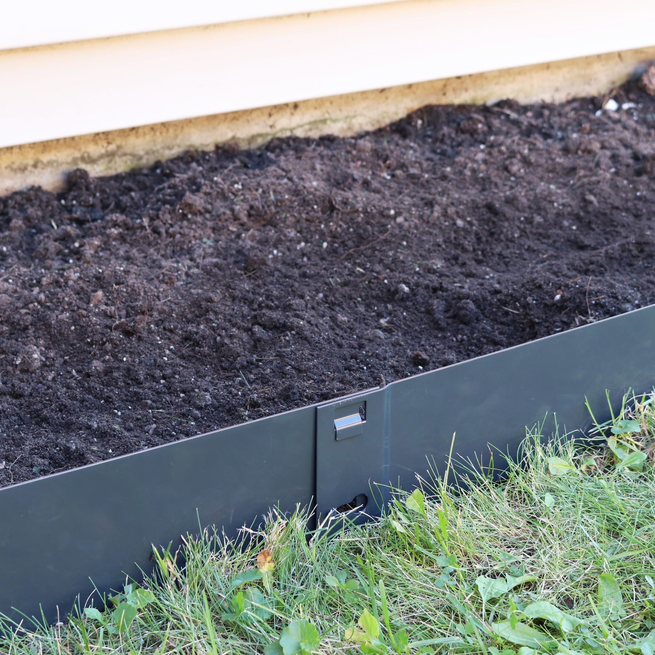 Sunnydaze 7" x 42" Gray Steel Landscape Edging Border (5 Pack)