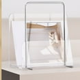 thumbnail image 4 of Desktop File Organizer, Lightweight Beautiful Polished Edge Multi Usage Acrylic Magazine Holder  For Office Organization Decoration, 4 of 8