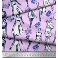 thumbnail image 3 of Soimoi Polyester Crepe Fabric Women & Camera Fashion Fabric Prints by Yard 52 Inch Wide, 3 of 3