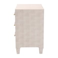 thumbnail image 4 of Baxton Studio Nira Modern Beige Faux Shagreen 3-Drawer Storage Cabinet, 4 of 6