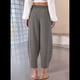 thumbnail image 4 of Pantalones Rectos Holgados Informales de Algodón y , Color Gris XXXL, 4 of 5