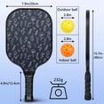thumbnail image 4 of Pickleball Paddles Set,Pioneer Flower Floral Print Pattern Fiberglass Surface Pickleball Racket Set with 2 Indoor Outdoor Pickleball Balls and Pickleball Bag,Pickle-ball Equipment, 4 of 6