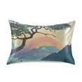 thumbnail image 7 of Yayeee Pillowcase Standard Size Set of 2 Satin Wrinkle Resistant Pillow Case, Pine Tree Rainbow, 7 of 7