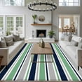 thumbnail image 4 of Area Rug 60×96in, Modern Minimalist Stripe Floor Carpet Living Room Rug, Abstract Navy Blue Green Grey Line Non-Slip Welcome Mat Indoor Rugs for Bedroom Dining Room, 4 of 9
