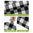 thumbnail image 4 of Black White Plaid Bar Stool Covers Set of 6, Gradient Geometric Buffalo Checkered Stretch Washable Bar Chair Covers with Backs, Removable Pub Counter Height Chair Cover for Kitchen Dining Room Cafe, 4 of 7