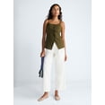 thumbnail image 2 of Scoop Women’s Linen Blend Vest, Sizes XS-XL, 2 of 5