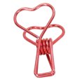 thumbnail image 3 of Binder Clips, Metal Heart Shape Unique Hollow Design 100 Pcs Wide Applications Office Binder Clips  For Clothing For Bill For Account, 3 of 8
