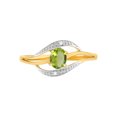 thumbnail image 2 of 925 Sterling Silver 7X5 Mm Natural Peridot Gemstone August Birthstone Gold Plated Silver Ring, 2 of 2