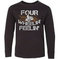 thumbnail image 3 of Inktastic Four Wheeling Mudding Activity Long Sleeve Youth T-Shirt, 3 of 5