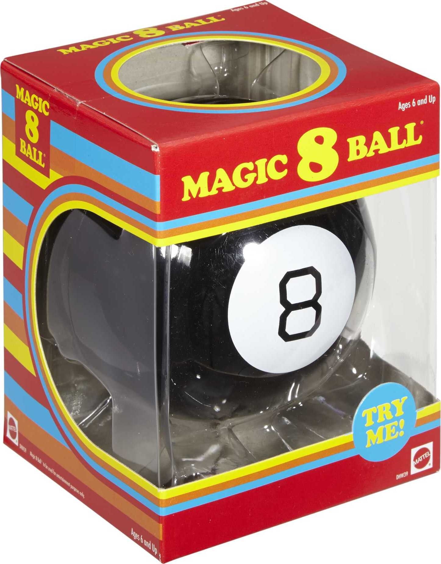Vintage 1980s Magic 8 Ball Classic Mattel Toy Fortune Teller (30188,1186)