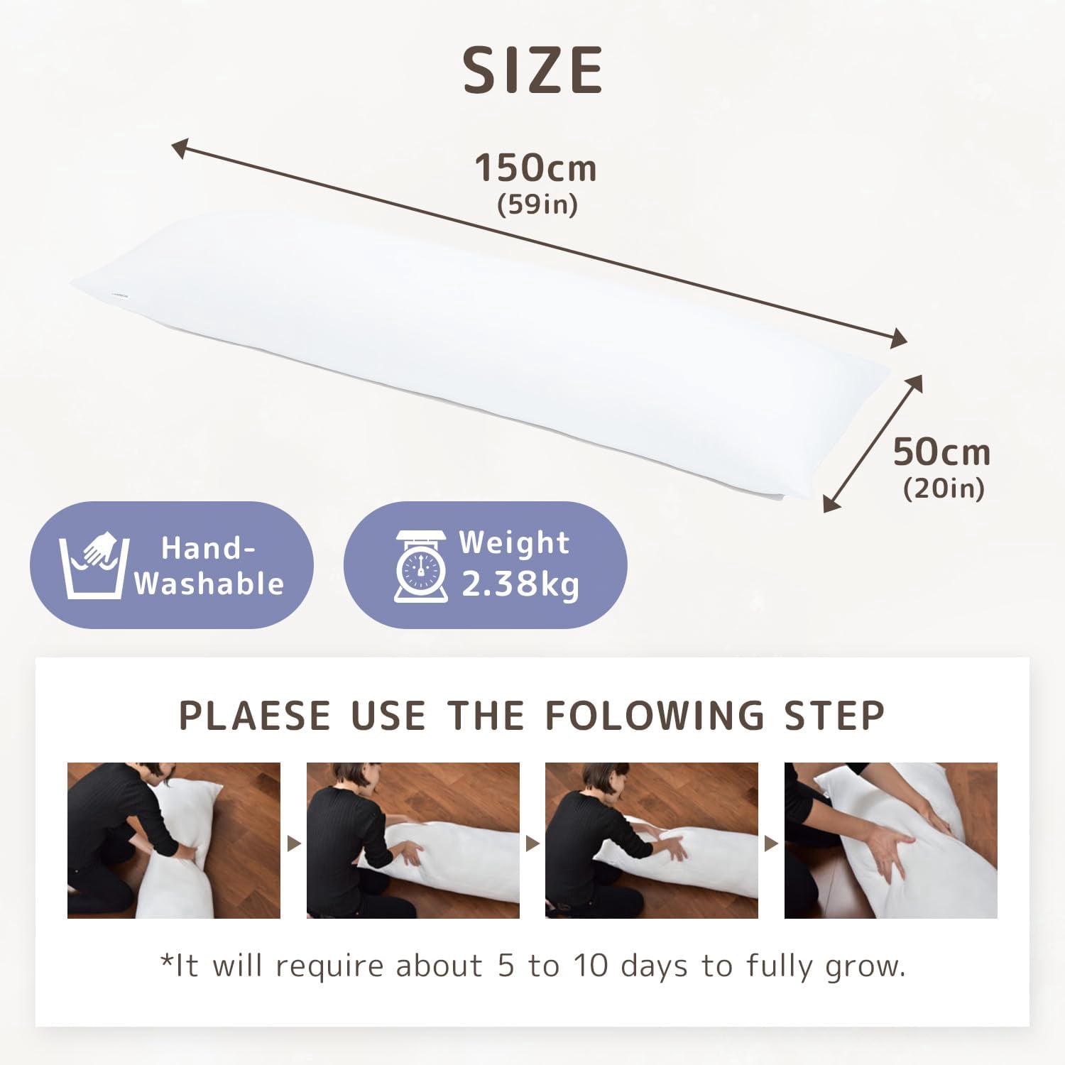 Body Pillow High Class (made In / 60 X 20 Inch (150 50cm)) Dakimakura For Side Sleepers (anime/maternity) - Washable