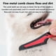 thumbnail image 5 of Peine para pulgas y piojos para mascotas, peine para perros y gatos, peines antipulgas con mango largo, accesorios para el cuidado de mascotas, para eliminar garrapatas, piojos y pulgas., 5 of 7