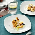 thumbnail image 5 of MALACASA, Series Elisa, 6-Piece Porcelain Dessert Plate Dinnerware Set, Ivory White Dinner Set, 7.5", 5 of 8