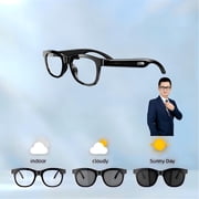 Omgsupcn Bluetooth Glasses with FM Radio & Open Ear Audio, Remote Control Camera, Transparent Lens