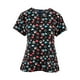 thumbnail image 3 of Camiseta exfoliante con cuello en V para mujer, ropa de trabajo, uniforme de trabajo de enfermera transpirable, camiseta exfoliante de enfermería para Negro, 3 of 10
