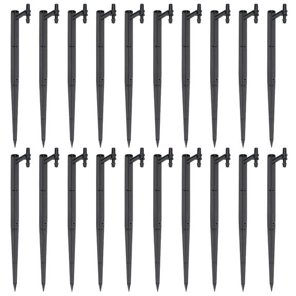 POM Self Watering Spikes with Drip Control Valve Plants Flowers Irrigation Tool Black 220x31x12mm Material POM