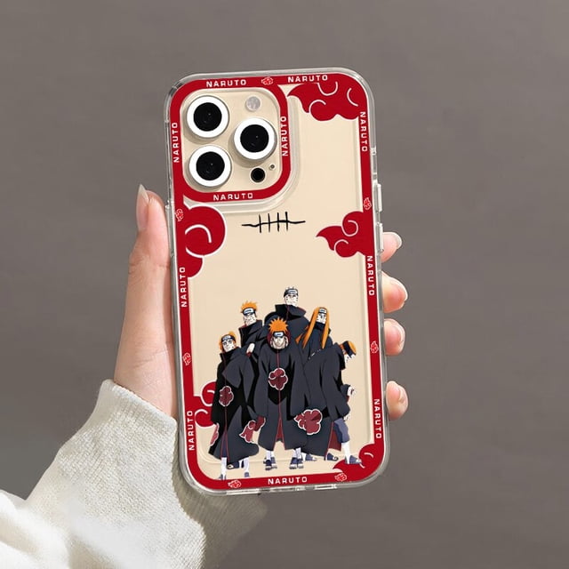 Anime Naruto Itachi Shika Sasuke Akatsuki Gaara Phone Case for iPhone 11 12 13 Mini Pro Max 14 Pro Max Case transparent shellFor iphone 14pro Gao Jinjia LED