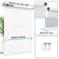 thumbnail image 4 of W69 x H72,White HILADUO Motorized Roller Shades 100% Blackout Window Roller Blinds Outside Mount Zigbee Motor Blind Shade Mobile Phone Remote Control Compatible Alexa Google Via Tuya Hub, 4 of 7