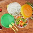 thumbnail image 6 of Hamburger Bento Box - 3-Layer Portable PP, Microwave Safe, for Storing Fruits Vegetables, 6 of 8