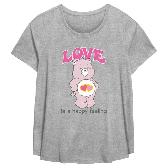 Women's Care Bears Love Is a Happy Feeling Graphic T-Shirt