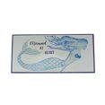 thumbnail image 1 of Blue / White Enamelware Mermaid at Heart Metal Wall Sign Coastal Decor, 1 of 5