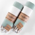 thumbnail image 4 of Die Caprie Turkish Hand Towels Set of 2 | 100% Cotton, 16 x 40 Inches | Decorative Bathroom Towel for Hand, Face, Gym, Yoga, Dishcloth, Kitchen and Bath (2 Hand Towels, Teal), 4 of 5