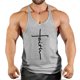 thumbnail image 4 of Camiseta sin mangas con capa Base y letras de Color sólido de verano para hombre, camiseta informal deportiva holgada al por mayor, 4 of 5