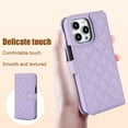 thumbnail image 3 of Case Wallet for iPhone 14 Pro Max, [Wristlet & Crossbody Strap] RFID Blocking 5 Card Slots Stand [Shockproof TPU Shell] PU Leather Magnetic Flip Cover Compatible with iPhone 14 Pro Max, Purple, 3 of 9