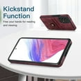thumbnail image 4 of Nalacover for Samsung Galaxy A53 5G Wallet Case, Premium PU Leather Soft TPU Anti-Drop Card Slots with 360 Finger Ring Holder Kickstand Back Phone Cover For Samsung Galaxy A53 5G, Winered, 4 of 8