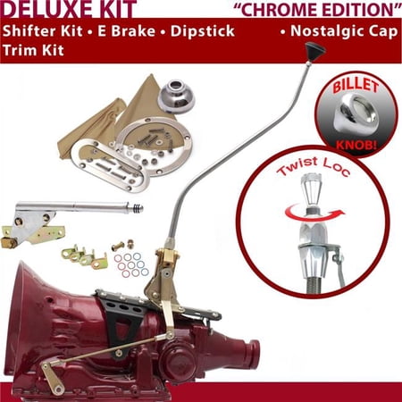 American Shifter 2004R Shifter Kit Chrome 23 in. Swan E Brake Trim Kit Dipstick for F67C5