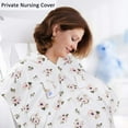 thumbnail image 4 of LNKOO Premium Carseat Canopy Cover with Peekaboo Opening, Nursing Cover Baby Car Cotton Canopy | Infant Car Seat Canopy Nursing Carseat Cover for Boy Girl Baby Shower Gift for Breastfeeding, 4 of 8