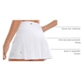 thumbnail image 4 of Falda CRZ YOGA Plisada de Tenis Blanca con Bolsillos Talle Pequeño, 4 of 5