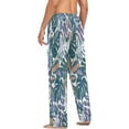 thumbnail image 6 of FREEAMG Colorful Tropical Leaves Pajama Pants for Men, Men's Separate Bottoms, Pure Cotton Comfortable Lounge Pants?421?, 6 of 7