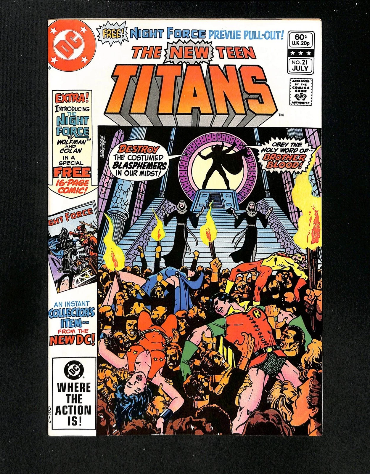 New Teen Titans #21 1st Full Brother Blood! DC Comics 1982