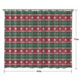 thumbnail image 5 of Red and Green Christmas Snowman Pattern Shower Curtain 84"x72" ,Bathroom Decorative Shower Curtains Set with 12 Hooks,Modern Waterproof Washable Shower Curtain, 5 of 6