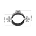 thumbnail image 4 of Uxcell 1-1/4" (32mm) Iron Wall Ceiling Mount Adjustable Pipe Bracket Clamp 10 Pack, 4 of 6