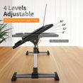 thumbnail image 4 of Grand Bureau de Lit pour Ordinateur Portable, Table de Lit Réglable avec Ventilateur de Refroidissement USB, Hauteur et Angle Réglables pour le Travail, Marron (23.6 Po X 12.9 Po), 4 of 7